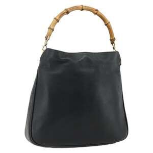 Gucci Bamboo Leather Handbag Black